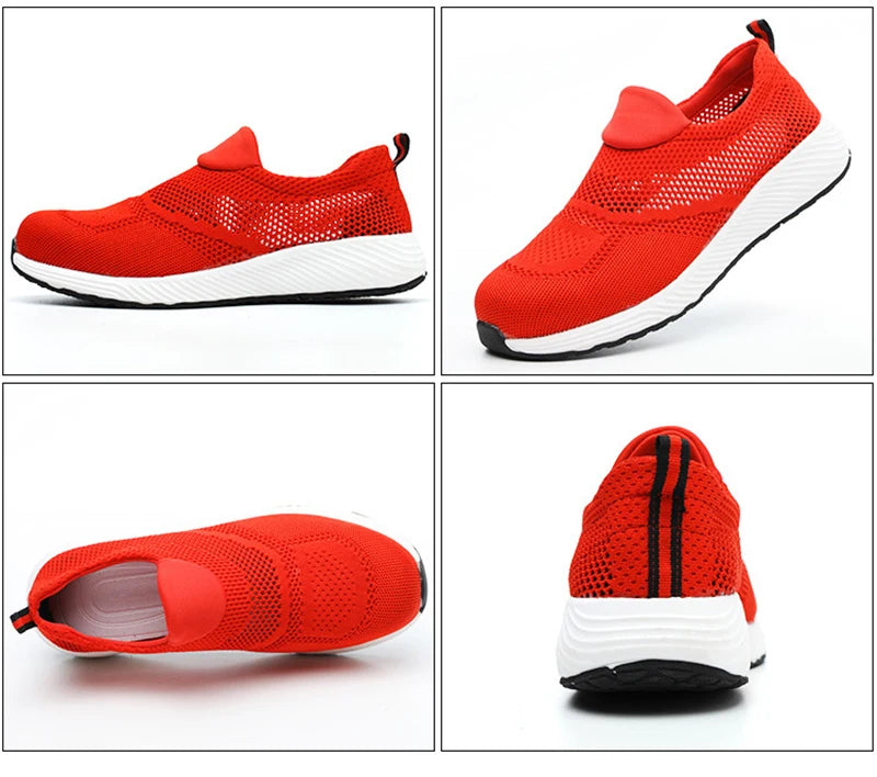 Summer Mesh Lightweight Work Sneakers Steel