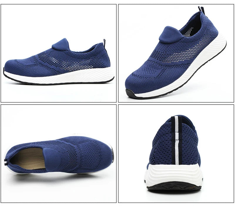 Summer Mesh Lightweight Work Sneakers Steel