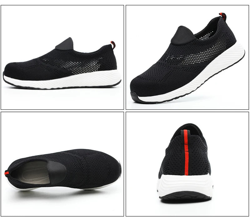 Summer Mesh Lightweight Work Sneakers Steel