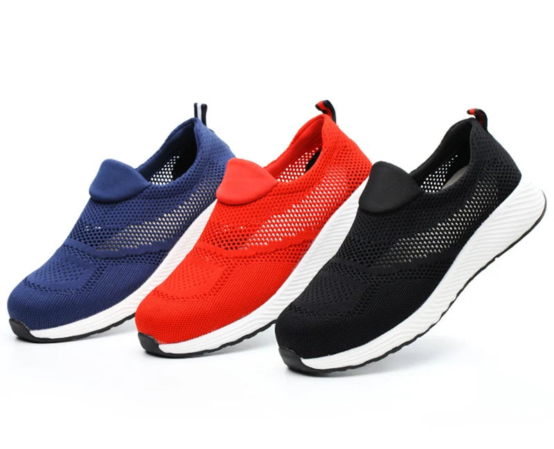 Summer Mesh Lightweight Work Sneakers Steel