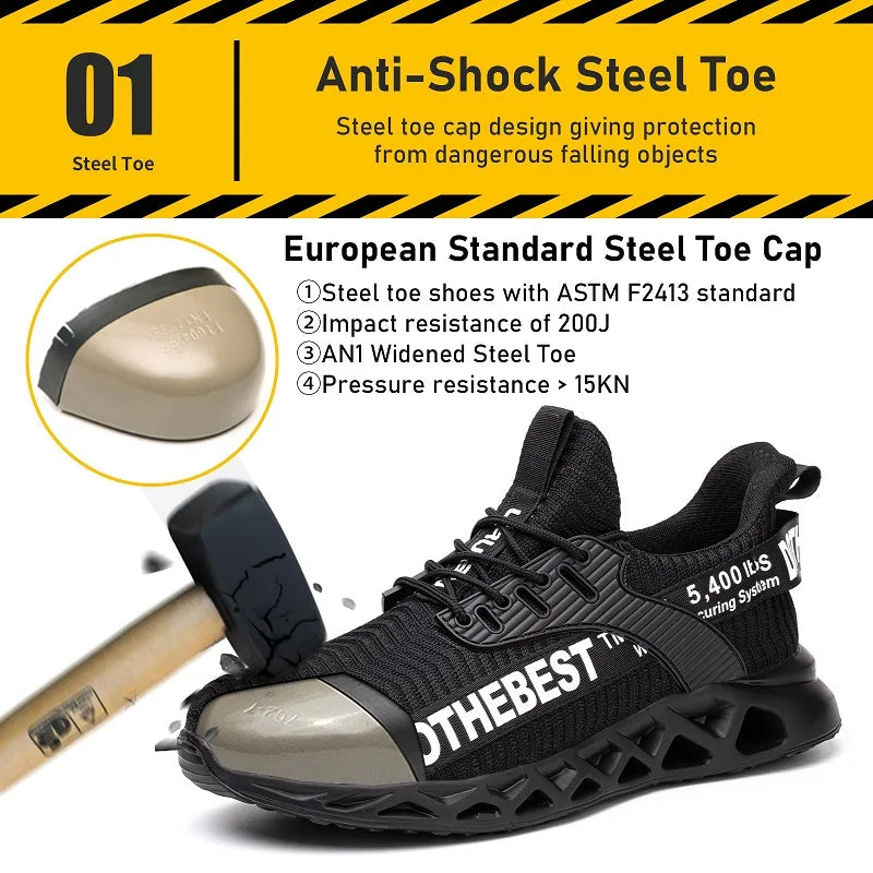 Steel Toe Safety Shoes for Men Women