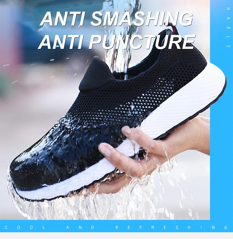 Summer Mesh Lightweight Work Sneakers Steel
