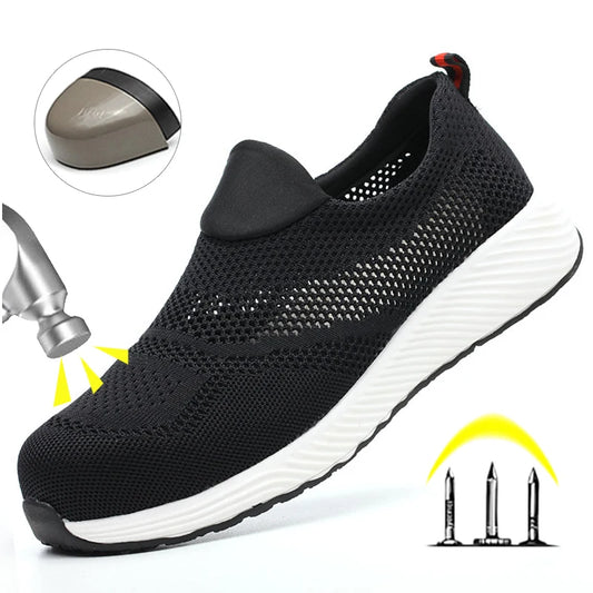 Summer Mesh Lightweight Work Sneakers Steel