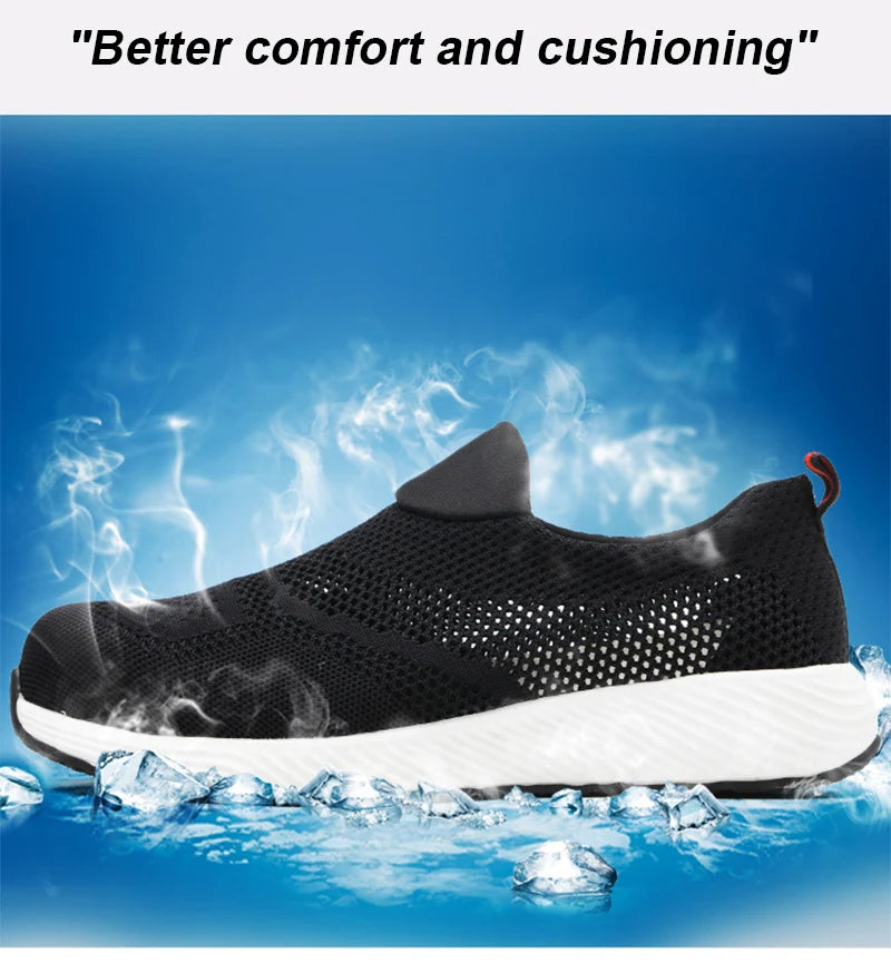 Summer Mesh Lightweight Work Sneakers Steel