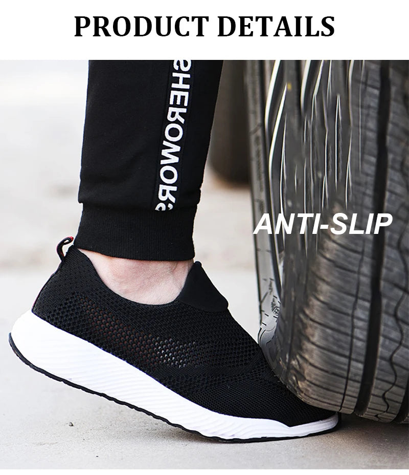 Summer Mesh Lightweight Work Sneakers Steel