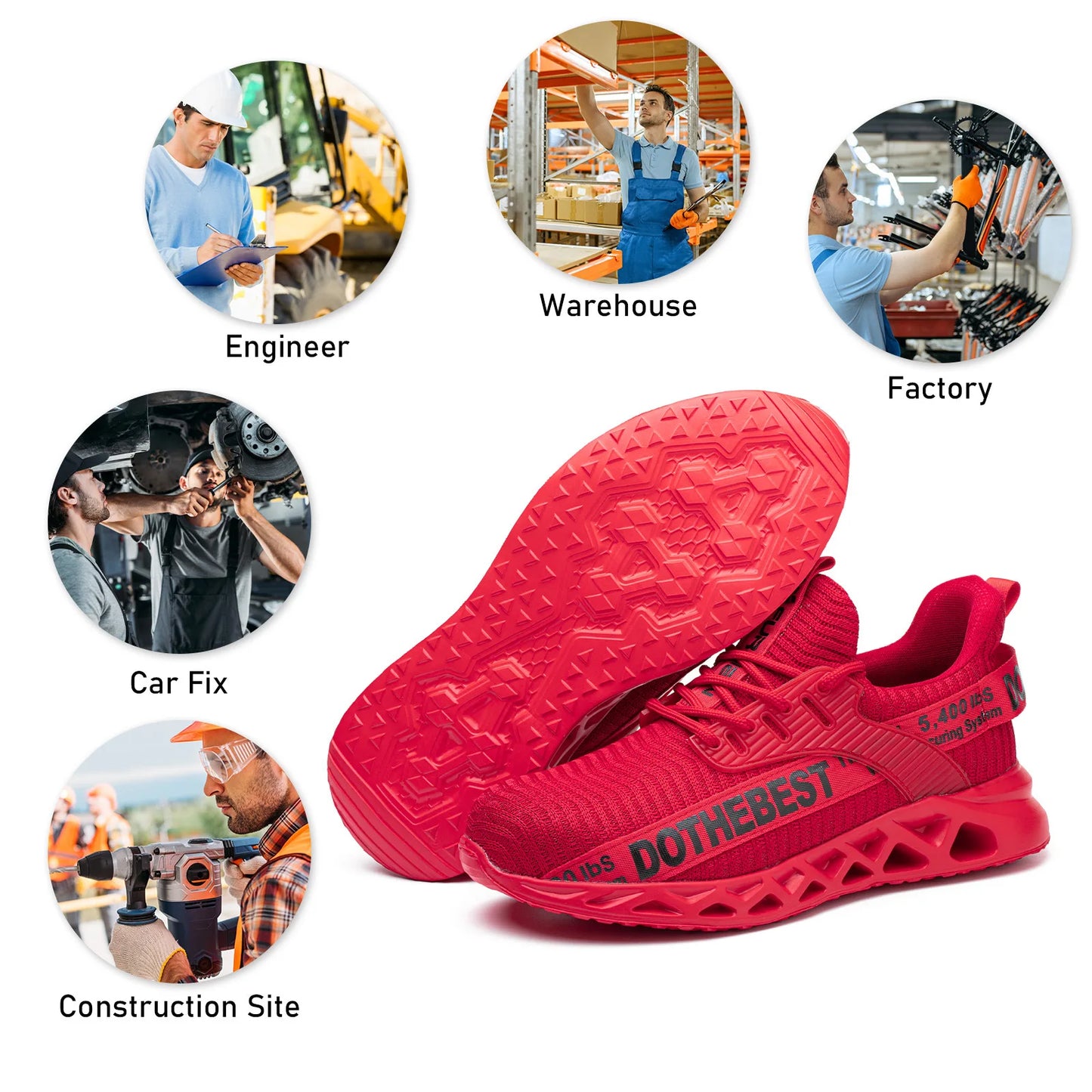 Steel Toe Safety Shoes for Men Women