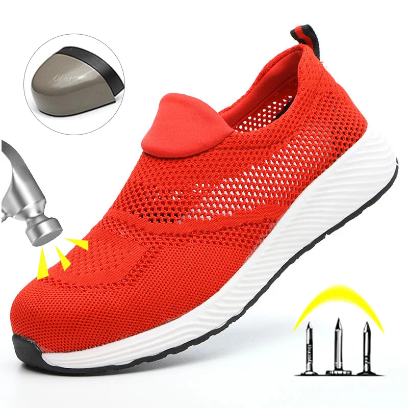 Summer Mesh Lightweight Work Sneakers Steel